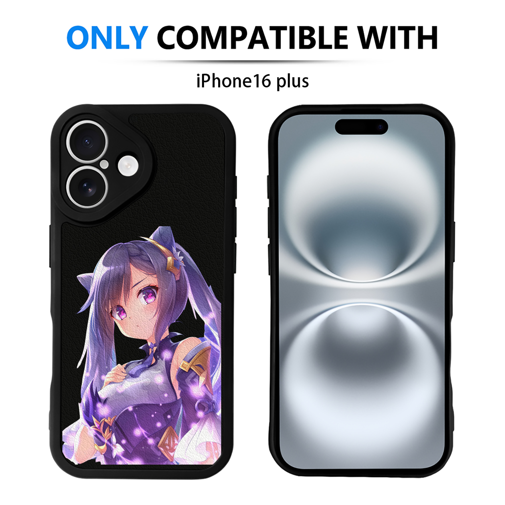 げんし神 刻晴 こくせい genshin Kokusei 【iPhone 16シリーズ対応】シリコンスマホケース（レザー調） 材質：シリコン